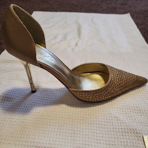 Gold Sparkle Aldo Heels - Picture 5 of 8